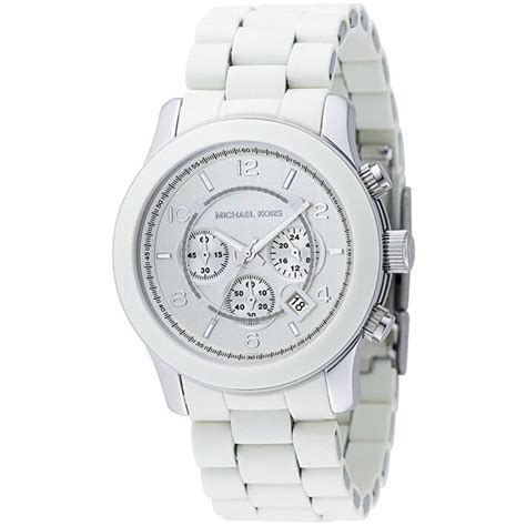 michael kors mk8108 oversize white silicone runway mens watch|Michael Kors Runway MK8108 Men's Watch .